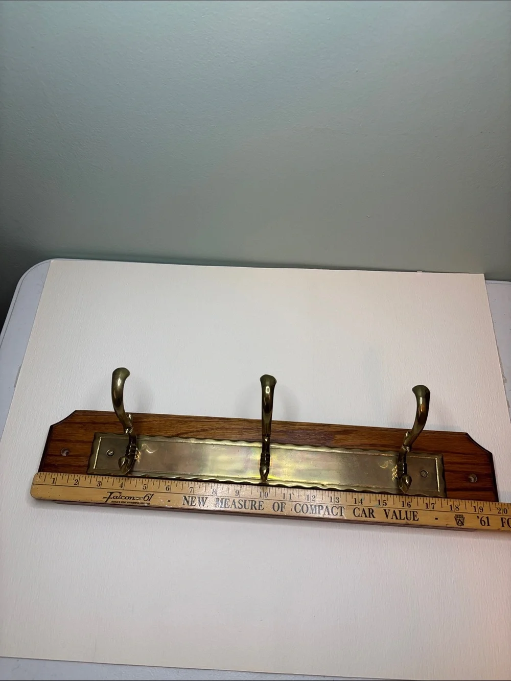 Gatco Solid Brass and Wood Wall Hook Rack